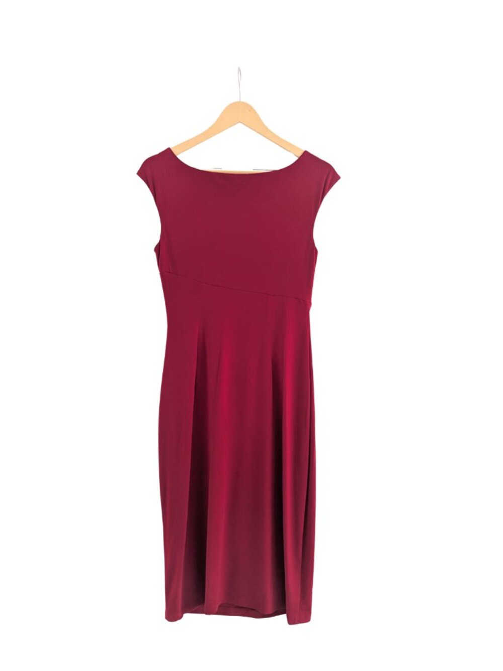 Connected Apparel Red Side Draped Sheath Dress Size 4 NWOT - Picture 5 of 9